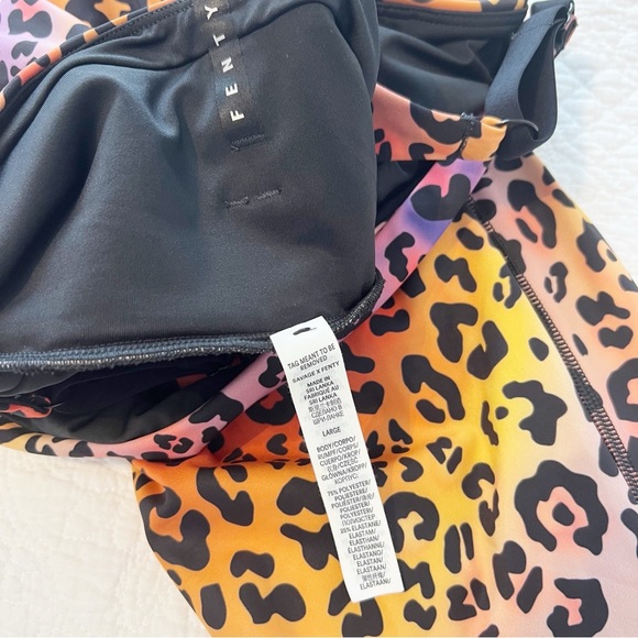 Savage X Fenty Rainbow Leopard Print Jumpsuit - Yellow, Orange, Pink, Purple - Picture 7 of 8